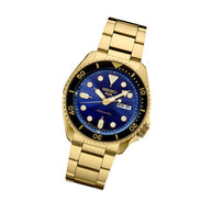 Seiko 5 Sports SRPK20 Blue Dial Gold Tone Men's Watch