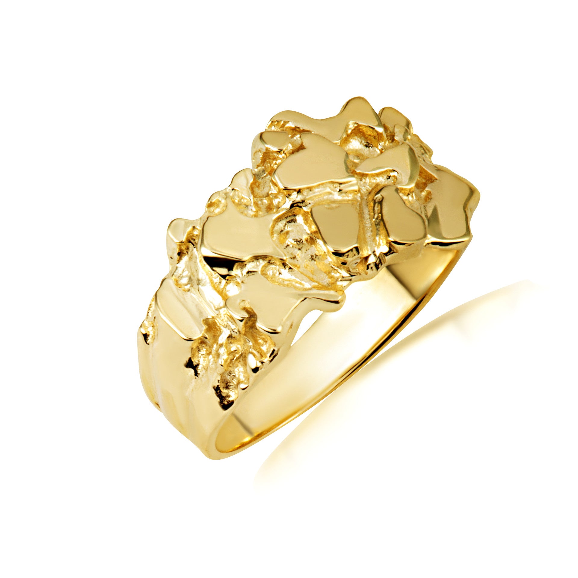 Gold Men's Solid Nugget Ring