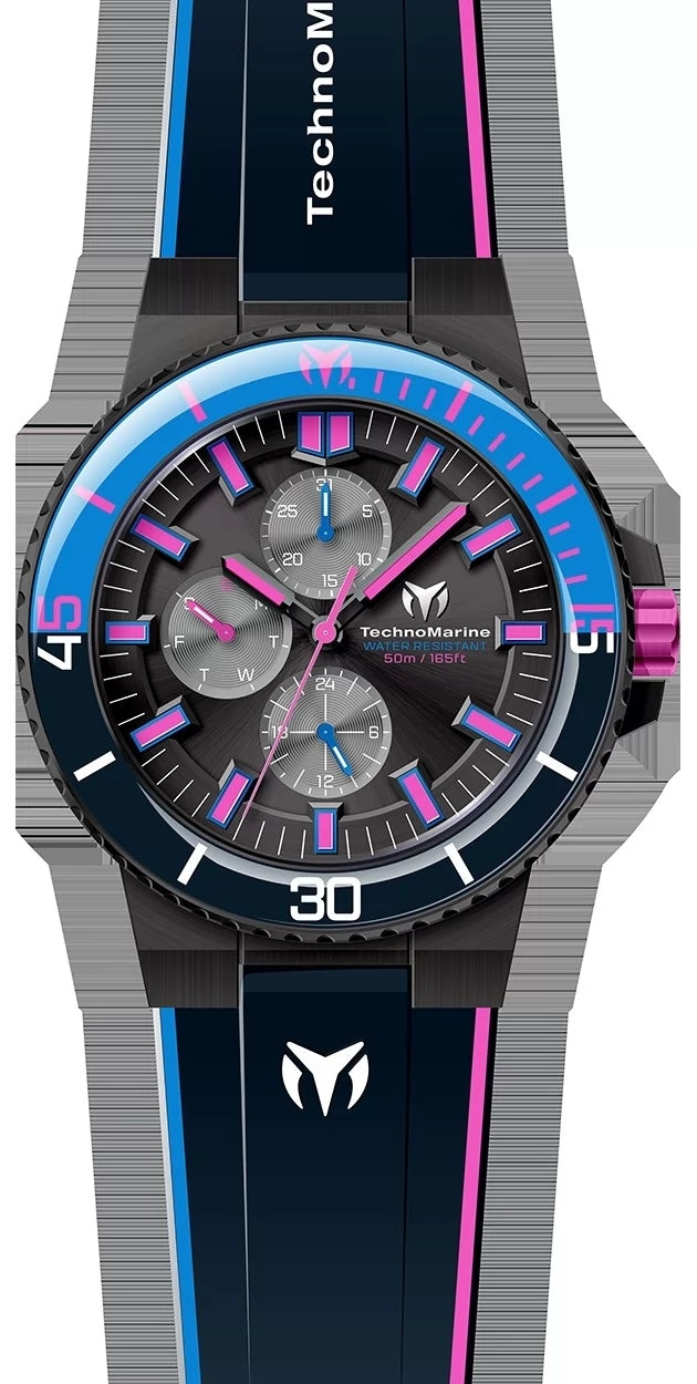Technomarine Men's TM-525035 Racing Legends Quartz VH67 Gunmetal, Black Dial Watch