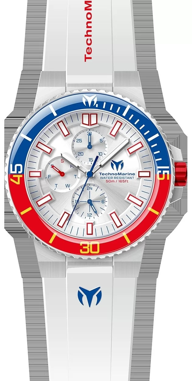 Technomarine Men's TM-525037 Racing Legends Quartz VH67 Silver, White Dial Watch