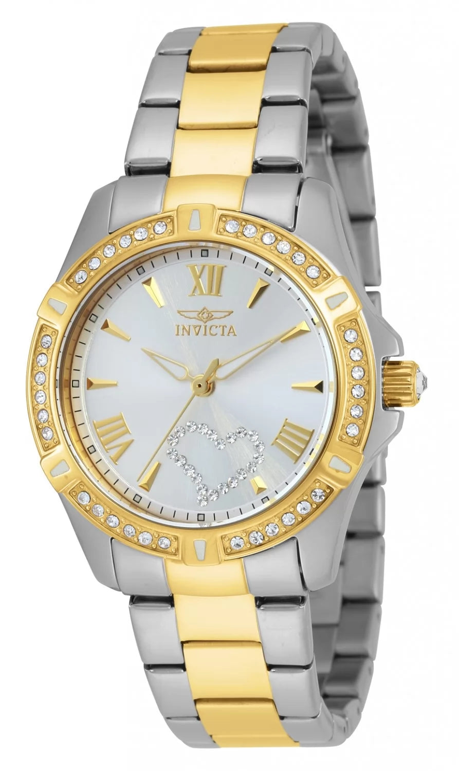 Invicta Women's 21418 Angel Quartz 3 Hand Silver Dial Watch