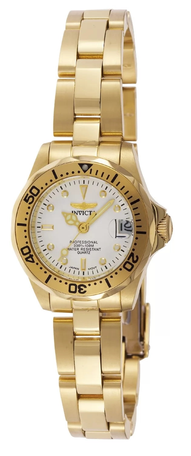 Invicta Women's 8945 Pro Diver Quartz 3 Hand White Dial Watch