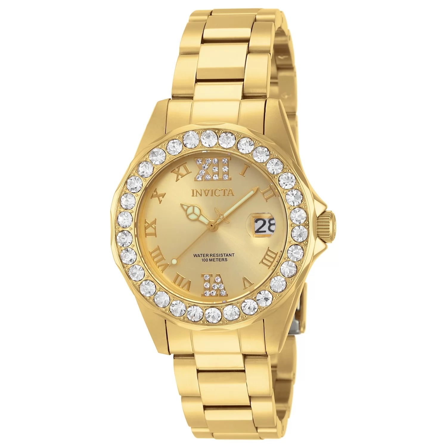 Invicta Men's 15252 Pro Diver Quartz 3 Hand Gold Dial Watch