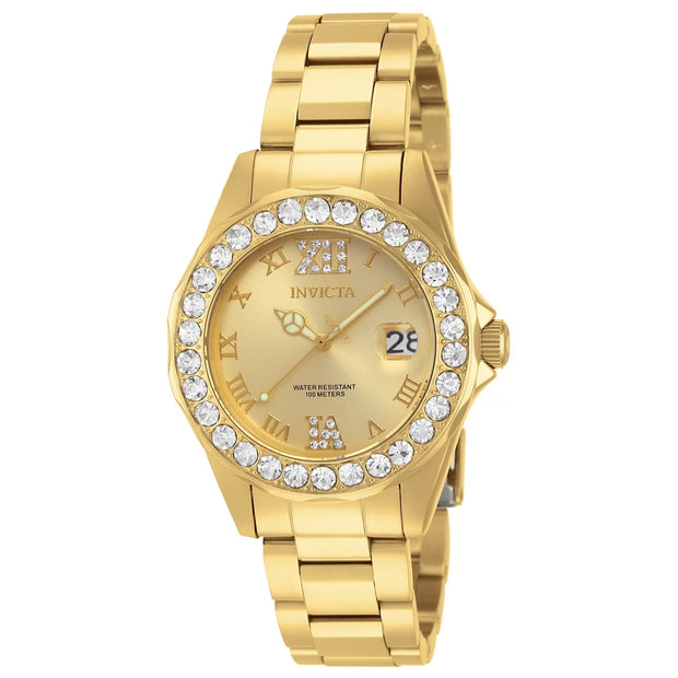 Invicta Men's 15252 Pro Diver Quartz 3 Hand Gold Dial Watch