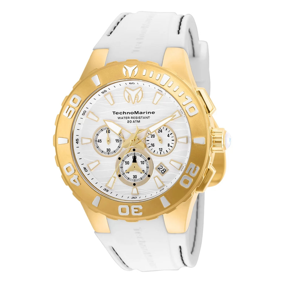 Technomarine Men's TM-115077 Cruise Quartz Chronograph White Dial Watch