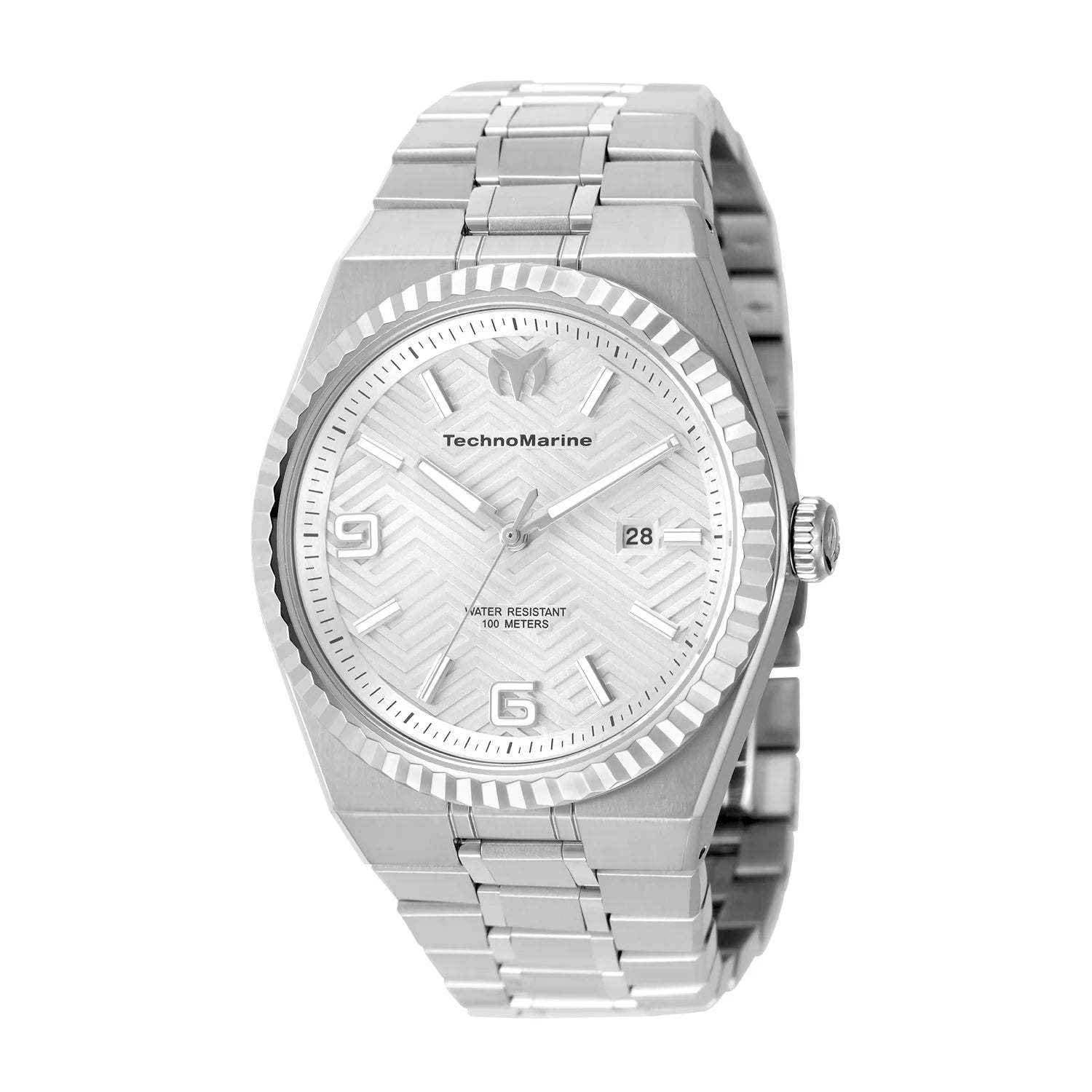 Technomarine Men's TM-225053 TERRA NOVA Quartz PC32 Silver, White Dial Watch