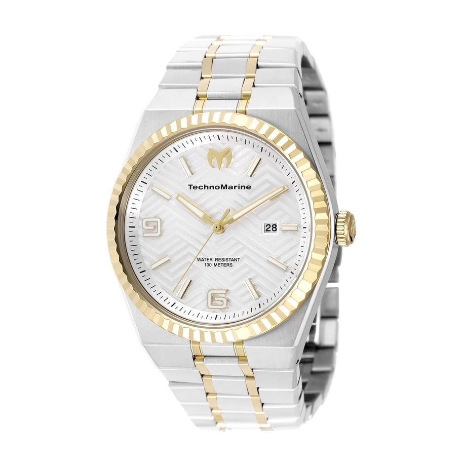 Technomarine Men's TM-225058 TERRA NOVA Quartz PC32 Silver, White Dial Watch