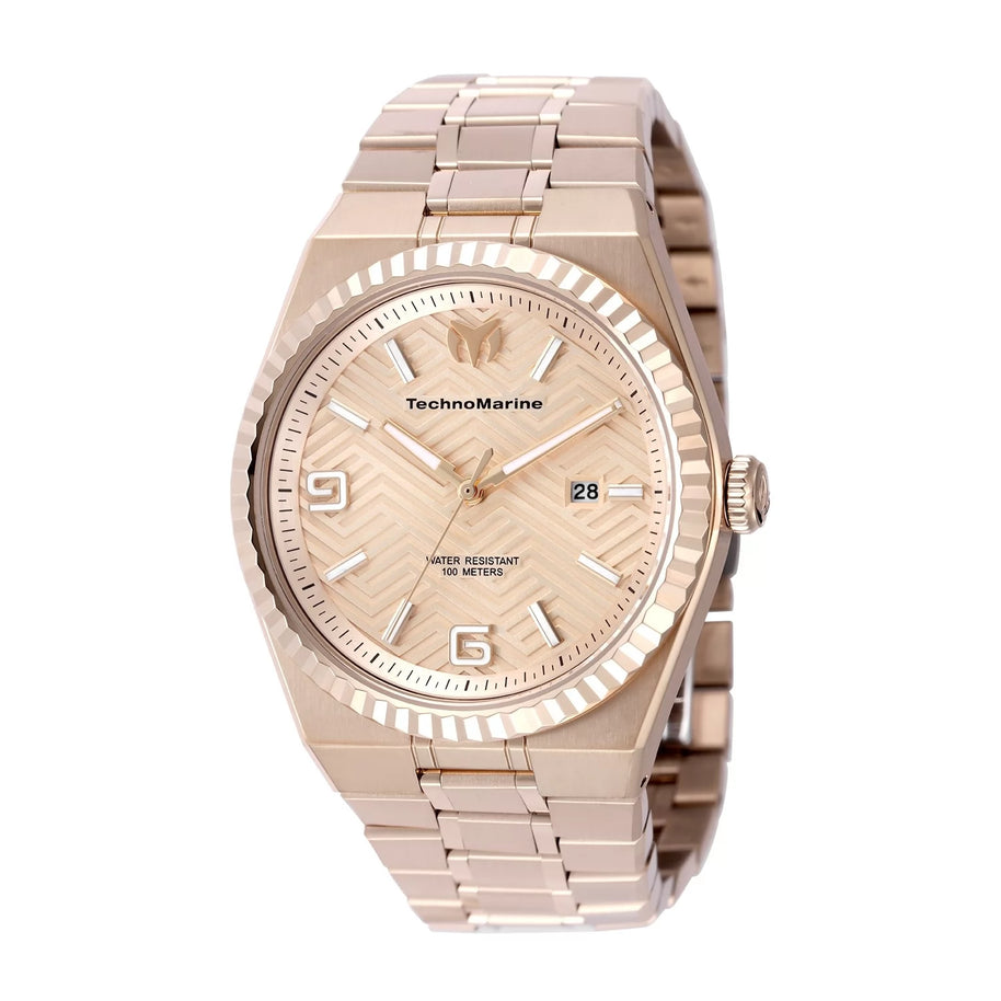 Technomarine Men's TM-225059 TERRA NOVA Quartz PC32 Rose Gold, Champagne Dial Watch