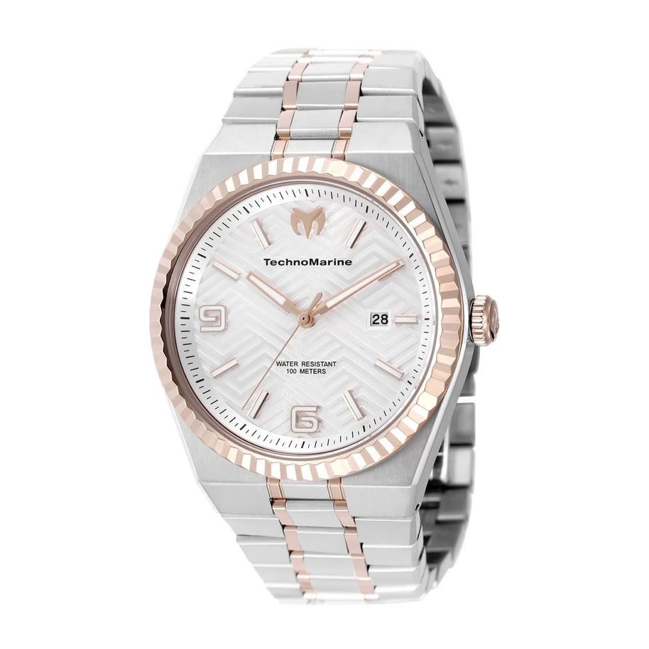 Technomarine Men's TM-225060 TERRA NOVA Quartz PC32 Silver, White Dial Watch