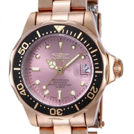 Invicta Women's 14100 Pro Diver Quartz 3 Hand Pink Dial Watch