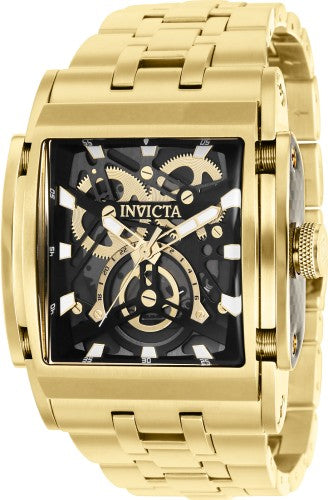 Invicta Men's 41646 Speedway Quartz 3 Hand Transparent, Black, Gunmetal Dial Watch