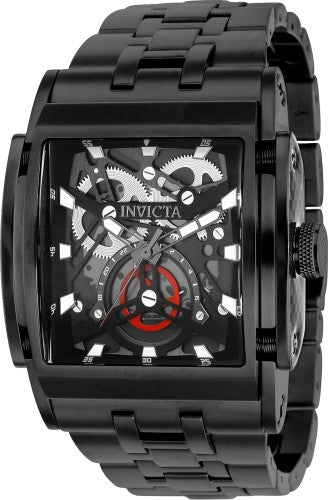 Invicta Men's 41647 Speedway Quartz 3 Hand Transparent, Black, Gunmetal Dial Watch