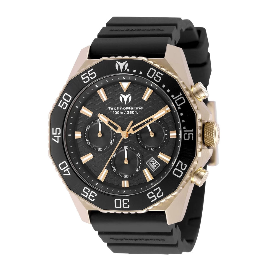 Technomarine Men's TM-225070 Mar Vivo Quartz VD53C Black Dial Watch