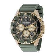 Technomarine Men's TM-225072 Mar Vivo Quartz VD53C Olive Green, Gold Dial Watch