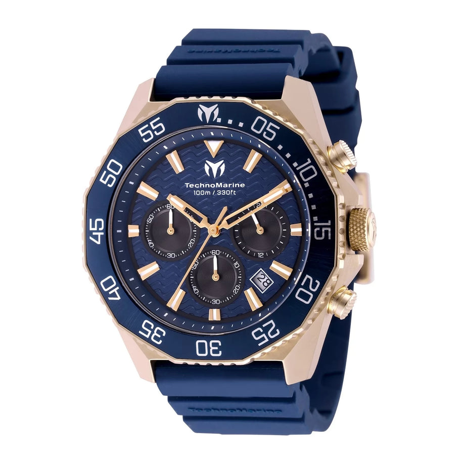 Technomarine Men's TM-225073 Mar Vivo Quartz VD53C Dark Blue, Navy Blue, Black Dial Watch