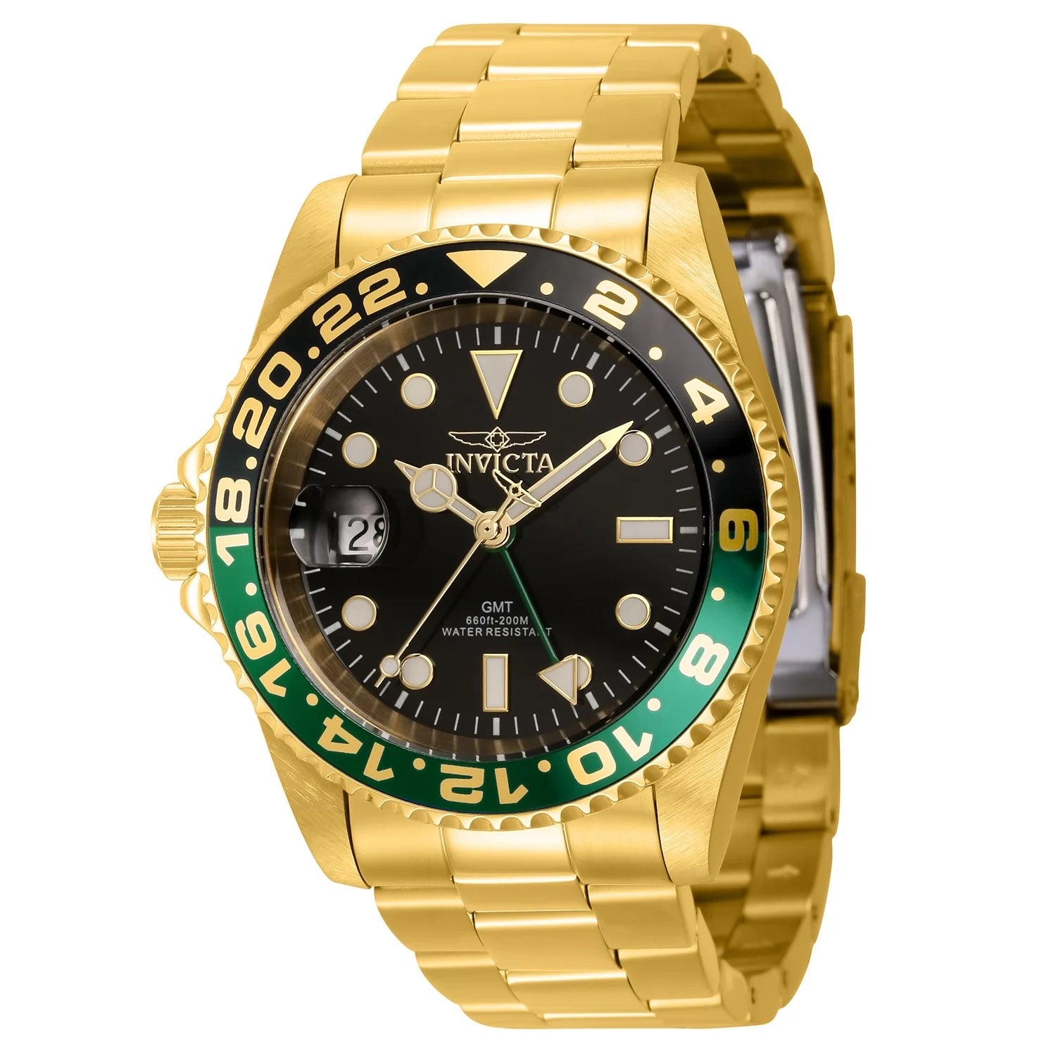 Invicta Men's 43965 Pro Diver Quartz 3 Hand Black Dial Watch
