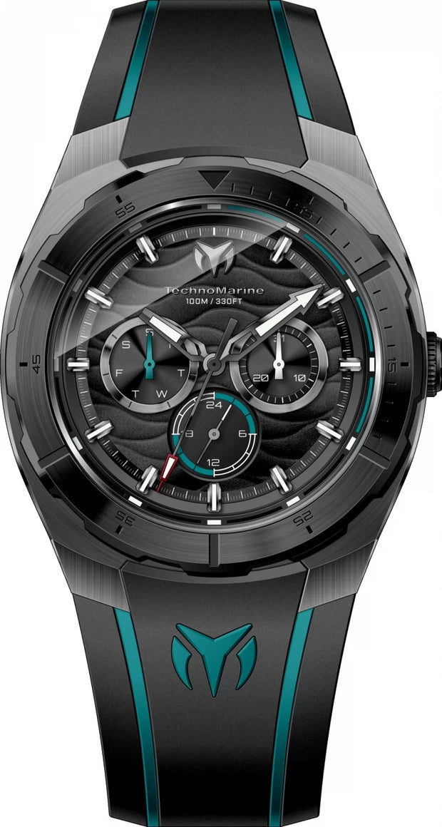 Technomarine Men's TM-125021 Cruise Quartz VH63 Black Dial Watch