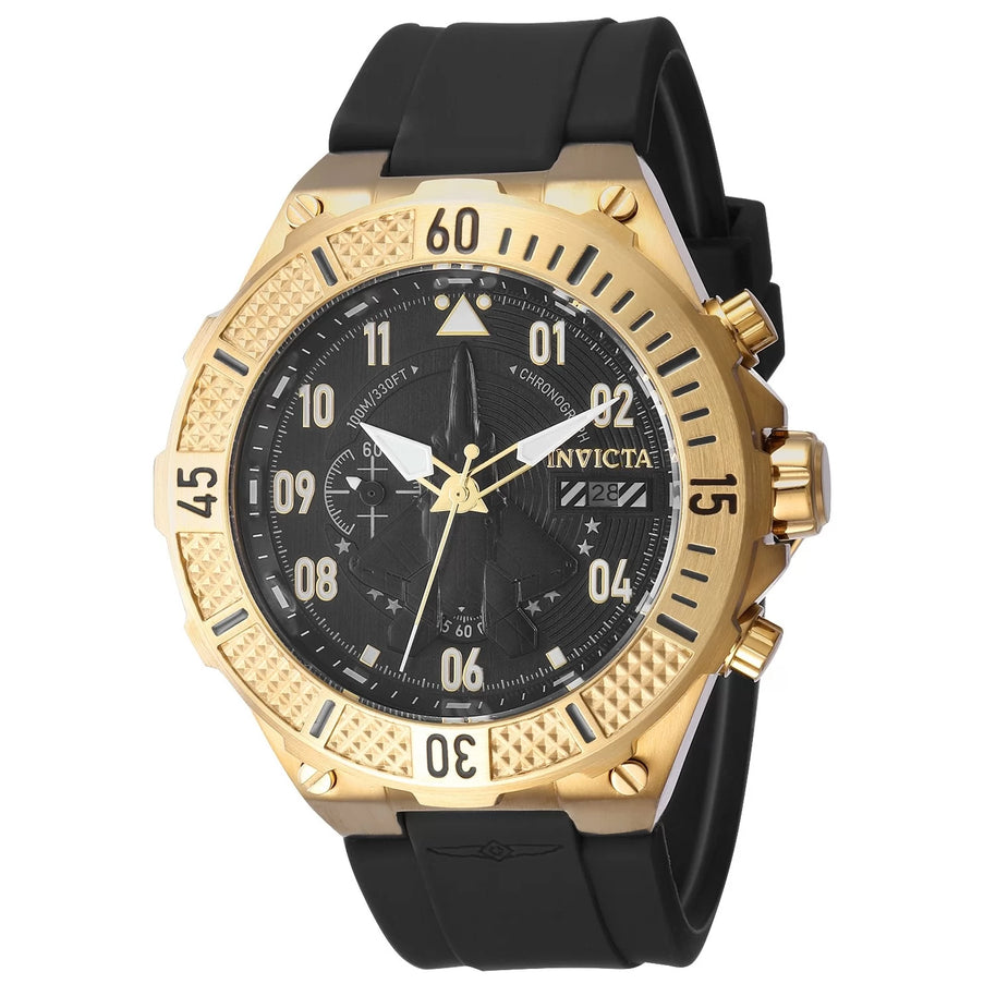 Invicta Men's 39889 Aviator  Quartz Multifunction Black Dial Watch