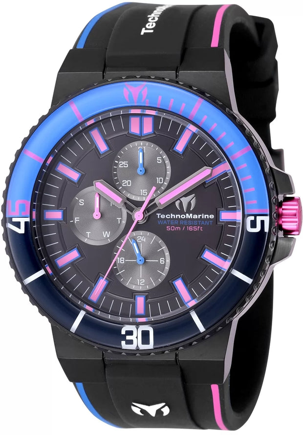 Technomarine Men's TM-525035 Racing Legends Quartz VH67 Gunmetal, Black Dial Watch