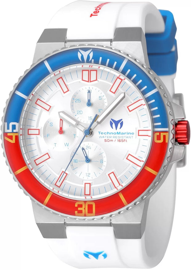 Technomarine Men's TM-525037 Racing Legends Quartz VH67 Silver, White Dial Watch