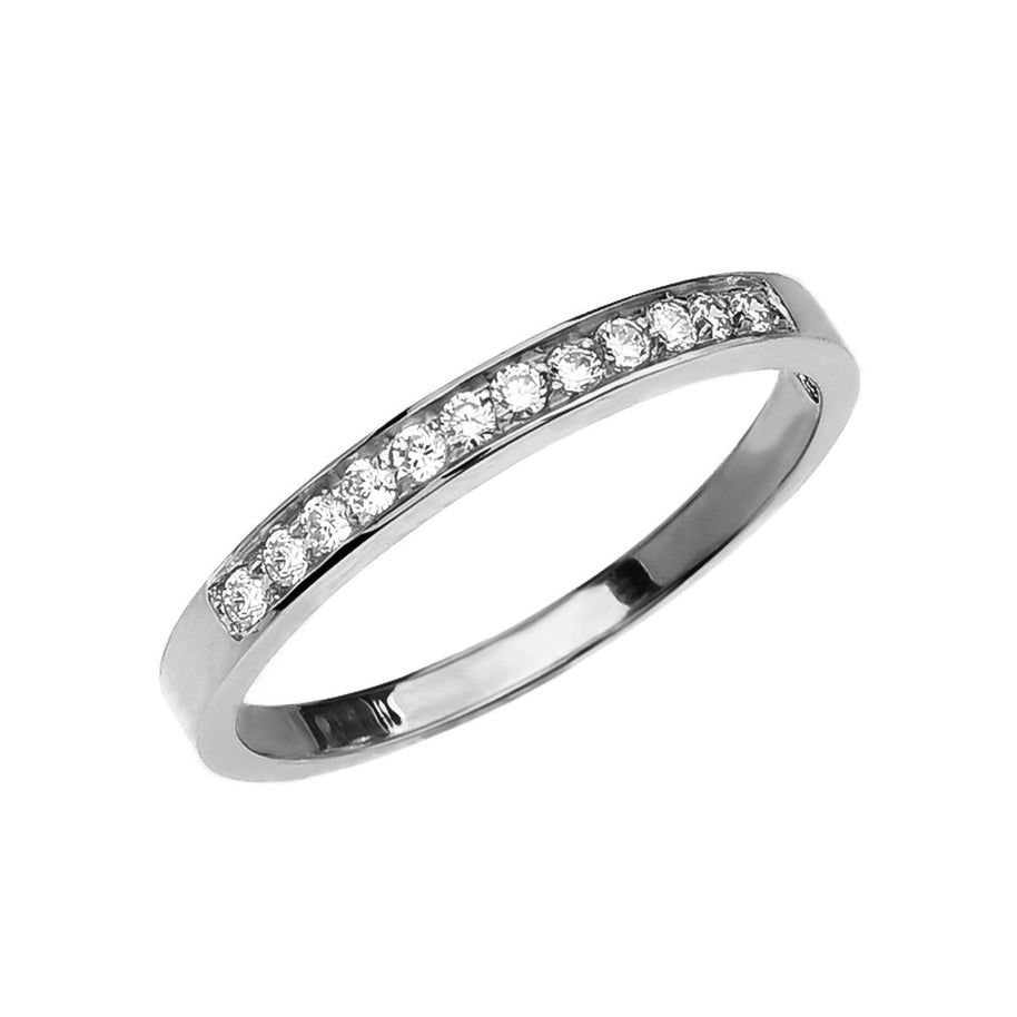 Gold Channel Set Diamond Wedding Band Ring (Available in Yellow/Rose/White Gold)