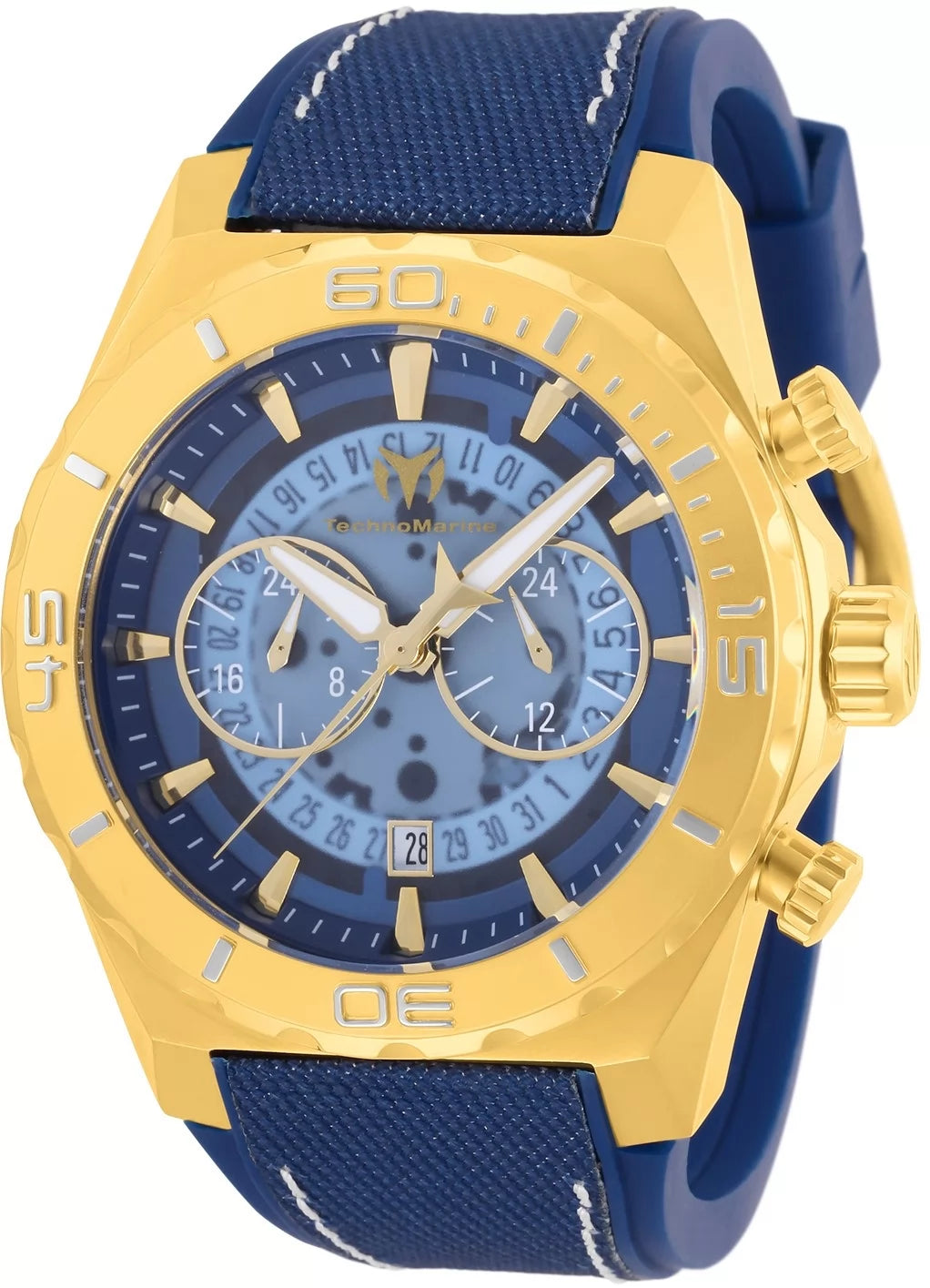 Technomarine Men's TM-519009 Reef Quartz Chronograph Transparent, Blue Dial Watch