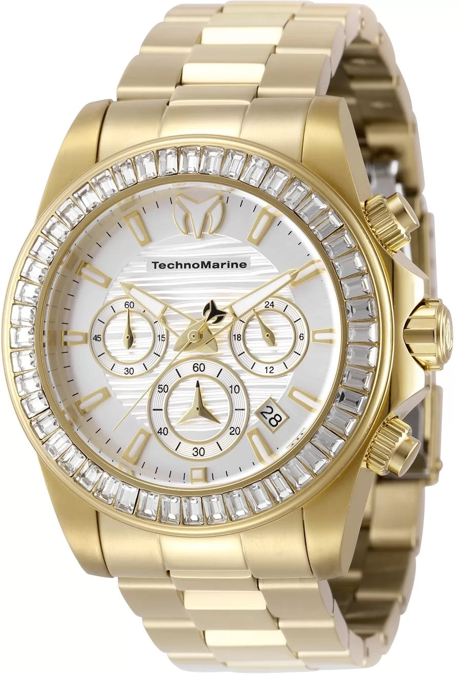Technomarine Men's TM-225126 Manta Quartz VD53 Silver Dial Watch