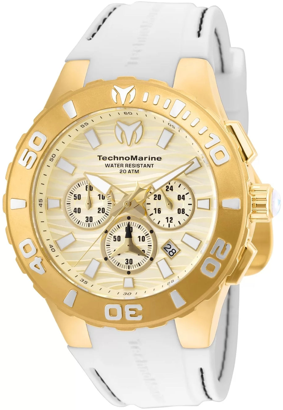 Technomarine Men's TM-115078 Cruise Quartz Chronograph Gold Dial Watch