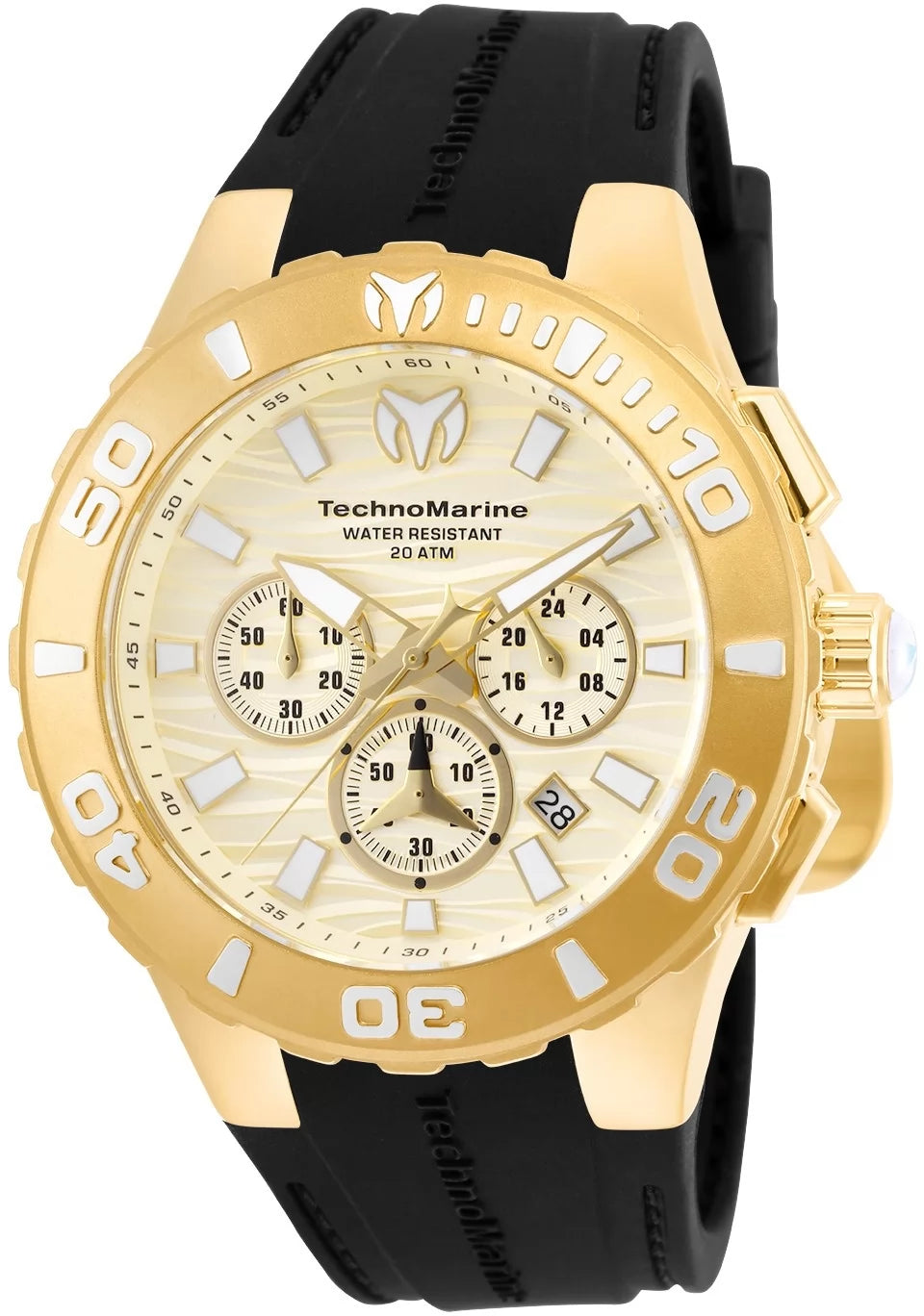 Technomarine Men's TM-115079 Cruise Quartz Chronograph Gold Dial Watch