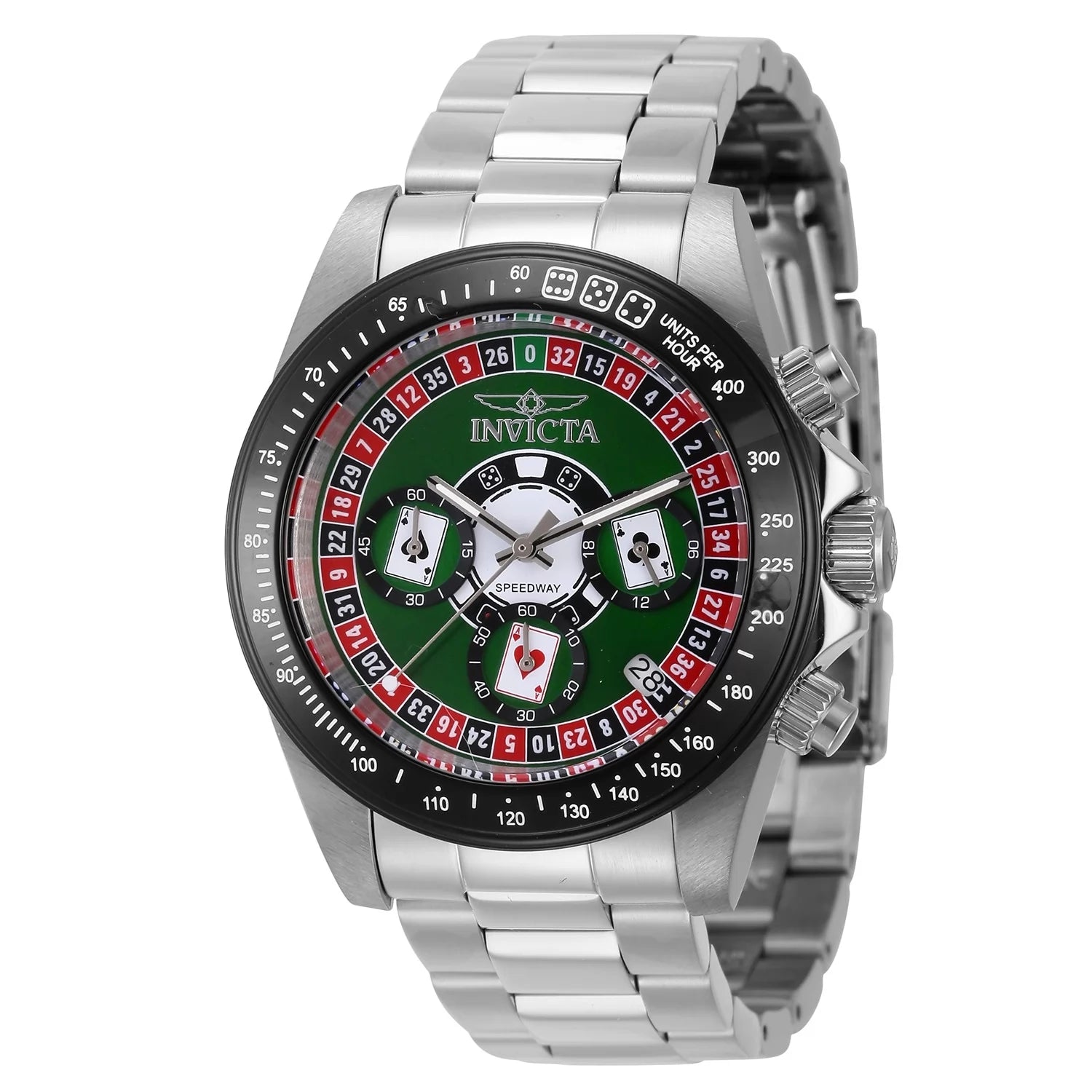 Invicta Men's 44642 Speedway Quartz Chronograph Green Dial Watch