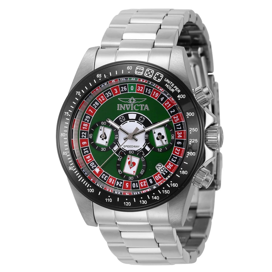 Invicta Men's 44642 Speedway Quartz Chronograph Green Dial Watch