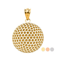 Personalized Engravable Gold Golf Ball Pendant Engraved with Your Name(Available in Yellow/Rose/White)