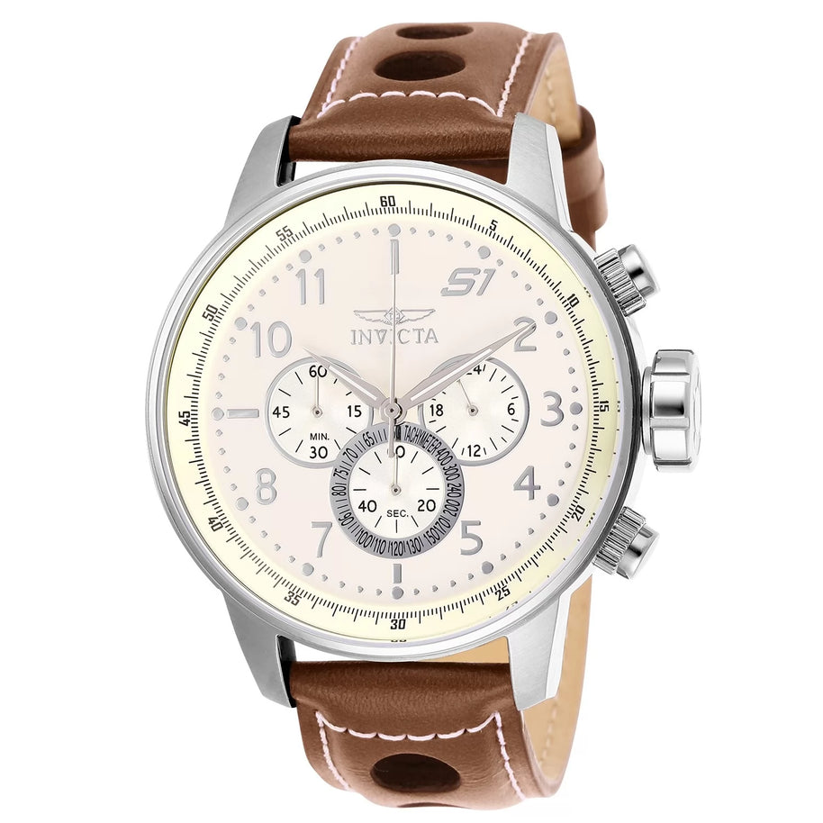 Invicta Men's 25724 S1 Rally Quartz Chronograph Ivory Dial Watch
