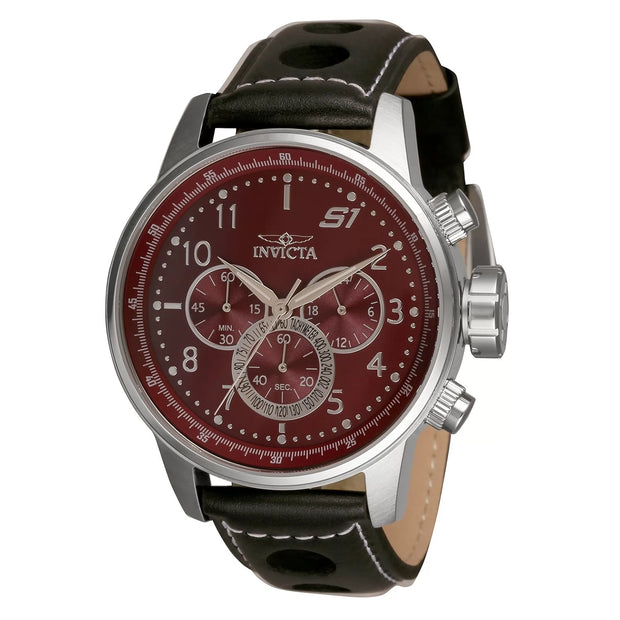 Invicta Men's 30915 S1 Rally Quartz Chronograph Burgundy Dial Watch