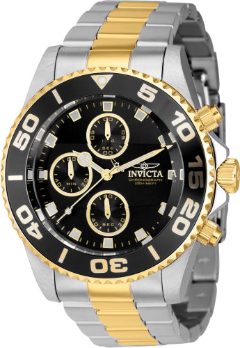 Invicta Men's 43407 Pro Diver Quartz Chronograph Black Dial Watch
