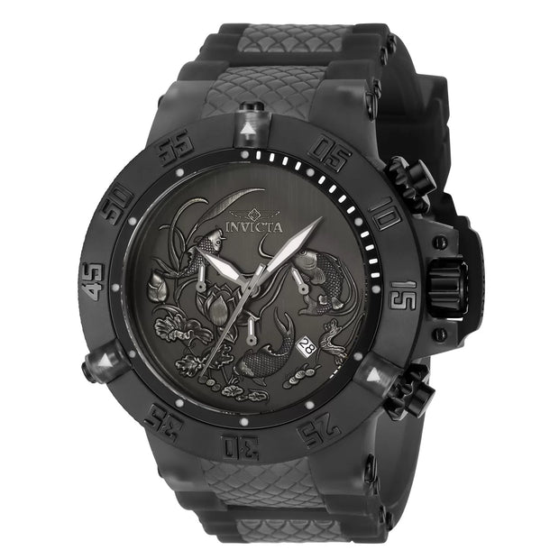 Invicta Men's 37040 Subaqua  Quartz 3 Hand Black, Silver, Dark Grey Dial Watch