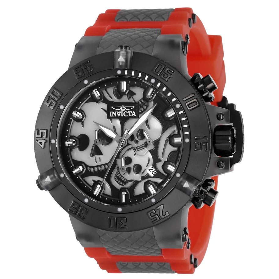 Invicta Men's 37326 Subaqua  Quartz 3 Hand Black, White Dial Watch