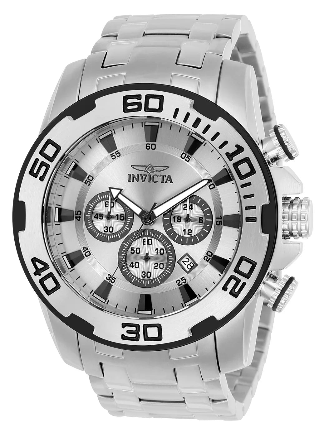 Invicta Men's 22317 Pro Diver Quartz Chronograph Silver Dial Watch