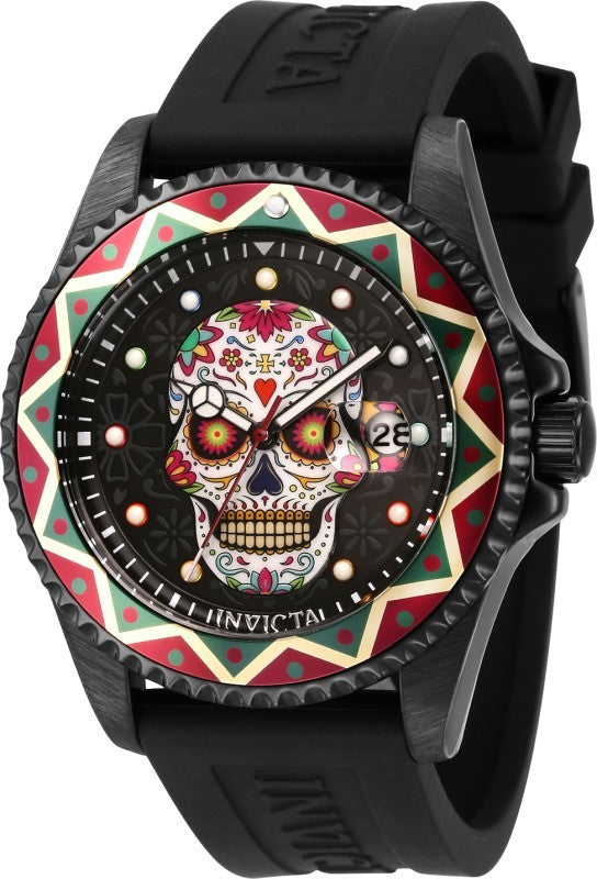 Invicta Men's 43754 Pro Diver Quartz PC32 Purple, Green, Yellow, Red, Blue, Black Dial Watch