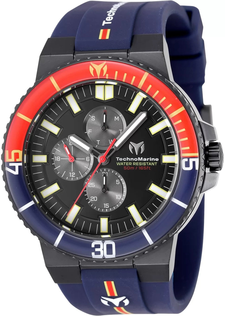 Technomarine Men's TM-525030 Racing Legends Quartz VX3N Gunmetal, Black Dial Watch