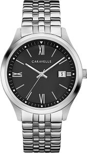 43B158 Caravelle Men's Dress Quartz Black Dial Watch
