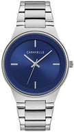 43K101 Caravelle Men's Modern Blue Dial Watch & Bracelet Set