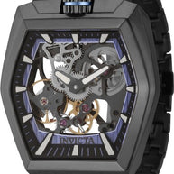 Invicta Men's 44015 Akula Mechanical 2 Hand Black, Metallic Blue Dial Watch
