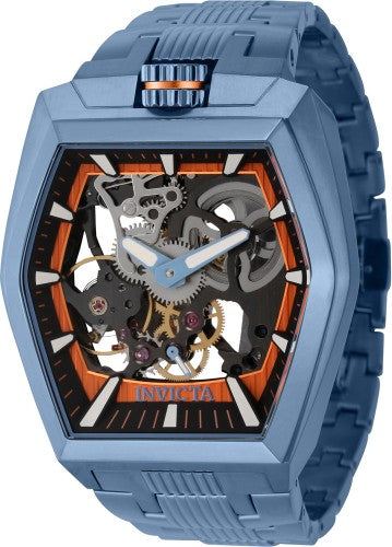 Invicta Men's 44016 Akula Mechanical 2 Hand Black, Orange Dial Watch