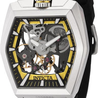 Invicta Men's 44017 Akula Mechanical 2 Hand Black, Yellow Dial Watch