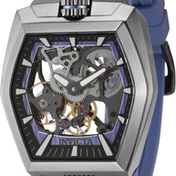 Invicta Men's 44019 Akula Mechanical 2 Hand Black, Metallic Blue Dial Watch