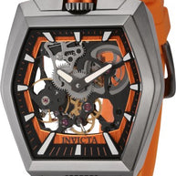 Invicta Men's 44020 Akula Mechanical 2 Hand Black, Orange Dial Watch