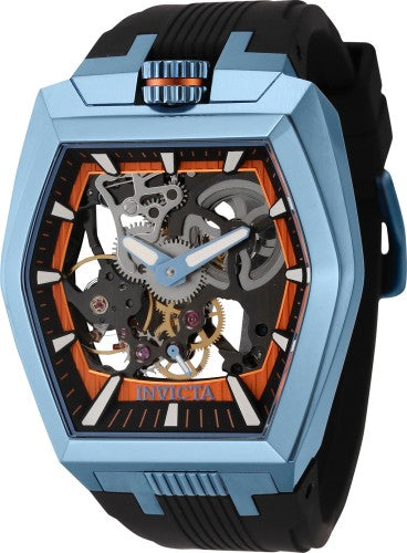 Invicta Men's 44021 Akula Mechanical 2 Hand Black, Orange Dial Watch