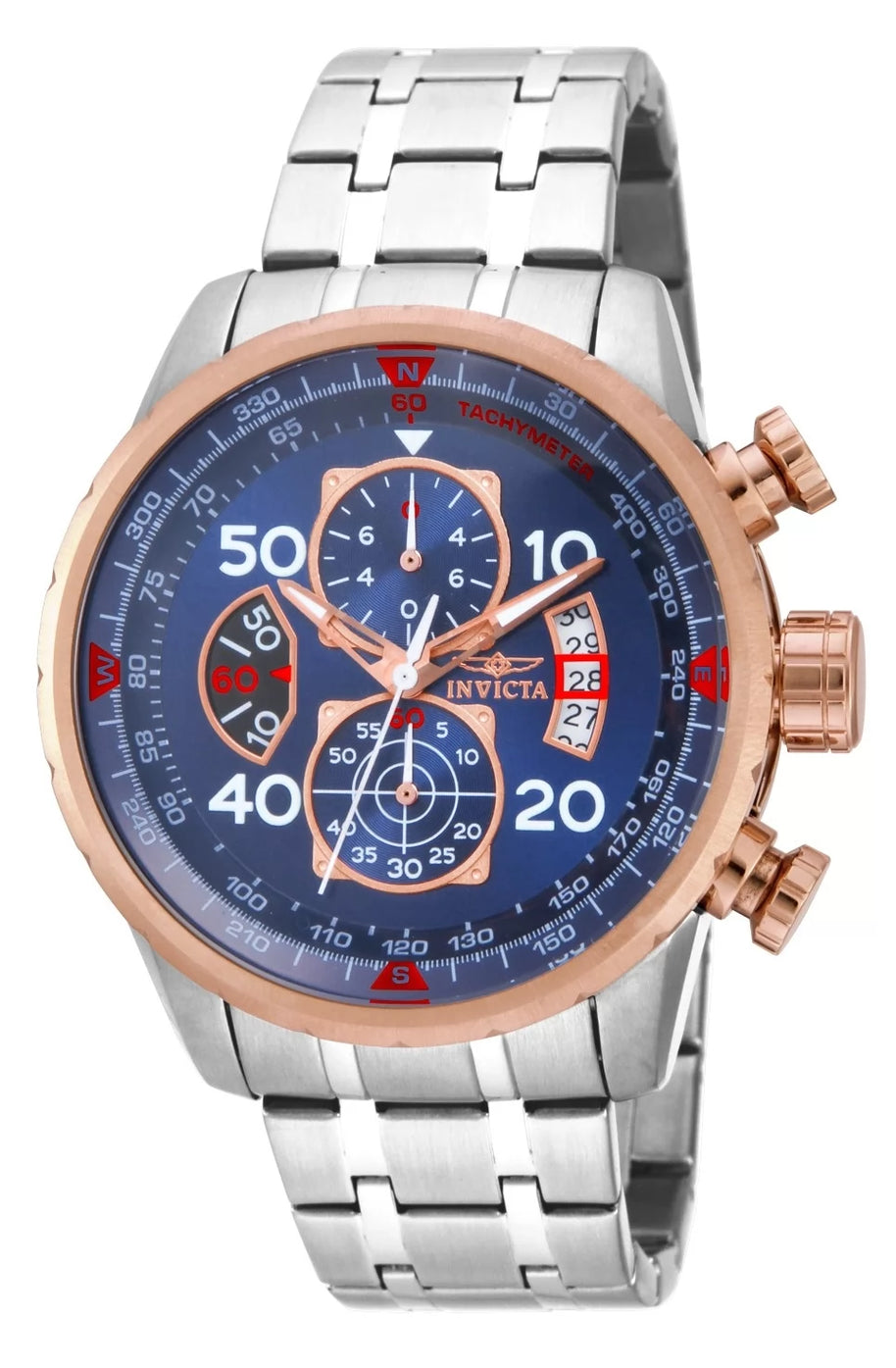 Invicta Men's 17203 Aviator  Quartz Chronograph Blue Dial Watch