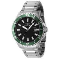 Invicta Men's 46075 Pro Diver Quartz 3 Hand Black Dial Watch